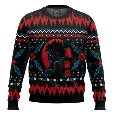 Street Fighter Akuma Ugly Christmas Sweater
