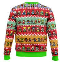 Hooktab Street Fighter Pixel Art Ugly Christmas Sweater