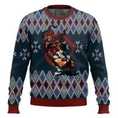 Street Fighter Ryu vs. Akuma Ugly Christmas Sweater