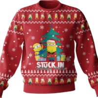 Hooktab Stuck In Holiday Mode Minions Ugly Christmas Sweater