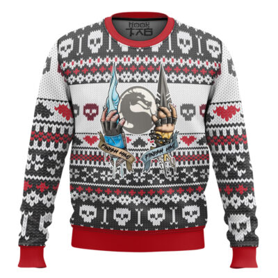 Sub-Zero And Scorpion Finish Him Mortal Kombat Ugly Christmas Sweater