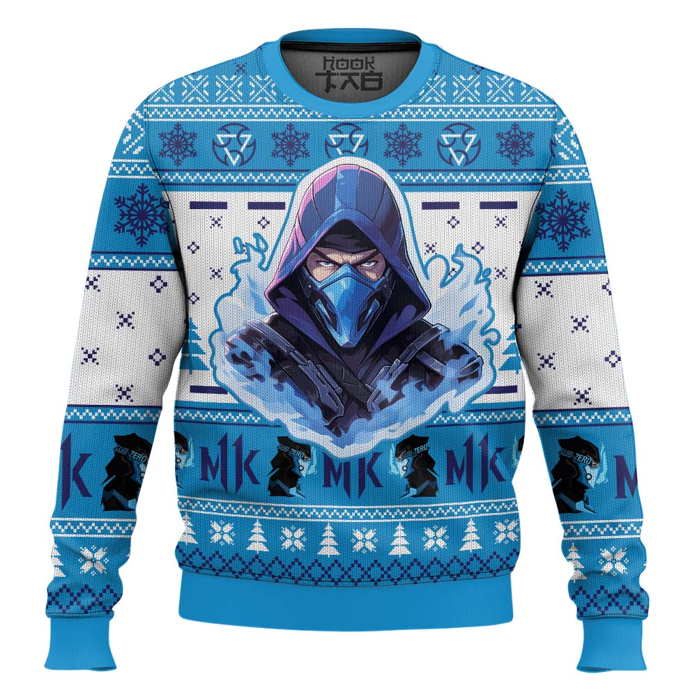 Hooktab Sub Zero Mortal Kombat Ugly Christmas Sweater Hooktab Sub Zero Mortal Kombat Ugly Christmas Sweater
