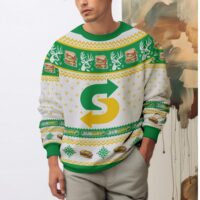 Hooktab Subway Fast Food Ugly Christmas Sweater