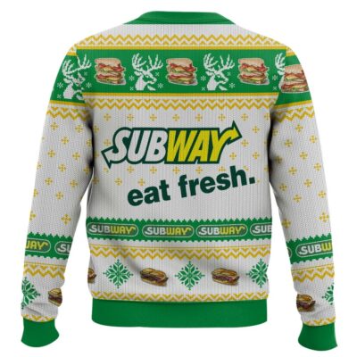 Hooktab Subway Fast Food Ugly Christmas Sweater