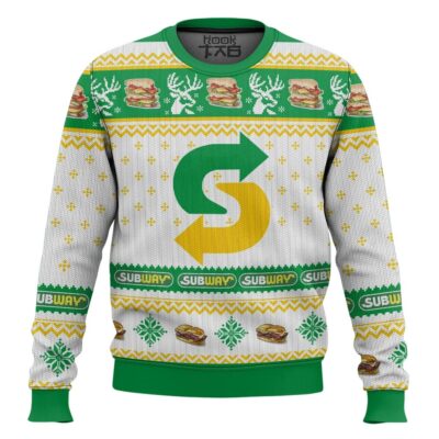 Subway Fast Food Ugly Christmas Sweater
