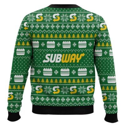 Hooktab Subway Pete’s Sandwiches Ugly Christmas Sweater