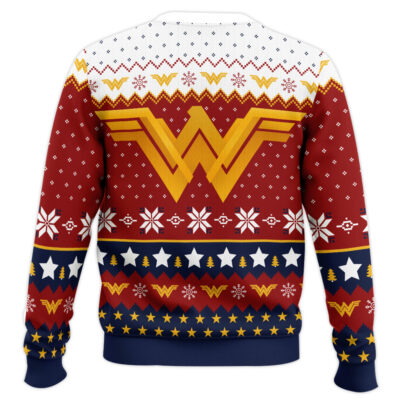 Hooktab Super Heroes Wonder Woman Ugly Christmas Sweater