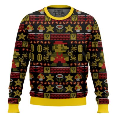 Super Mario 1-Up Mushroom Ugly Christmas Sweater