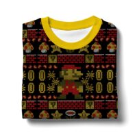 Hooktab Super Mario 1-Up Mushroom Ugly Christmas Sweater