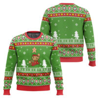 Hooktab Super Mario 1-up Ugly Christmas Sweater