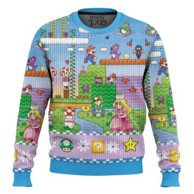 Super Mario Adventure Ugly Christmas Sweater