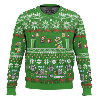 Super Mario Bowser Battle Ugly Christmas Sweater