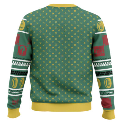 Hooktab Super Mario Bowser Silhouette Ugly Christmas Sweater