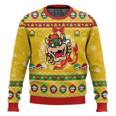 Super Mario Bowser Ugly Christmas Sweater