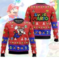Hooktab Super Raccoon Mario Ugly Christmas Sweater