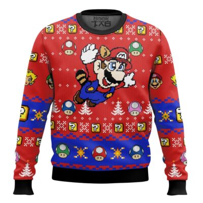 Super Raccoon Mario Ugly Christmas Sweater