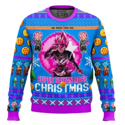 Super Saiyan Rose Christmas Dragon Ball Ugly Christmas Sweater
