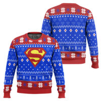 Hooktab Superman Ugly Christmas Sweater