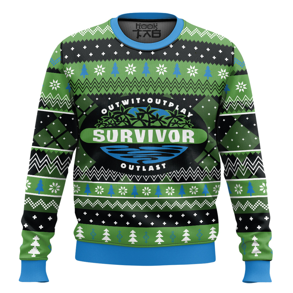 Hooktab Survivor Ugly Christmas Sweater Hooktab Survivor Ugly Christmas Sweater