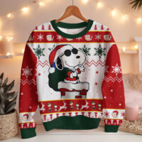 Hooktab Swag Santa Snoopy The Charlie Brown and Snoopy Show Ugly Christmas Sweater