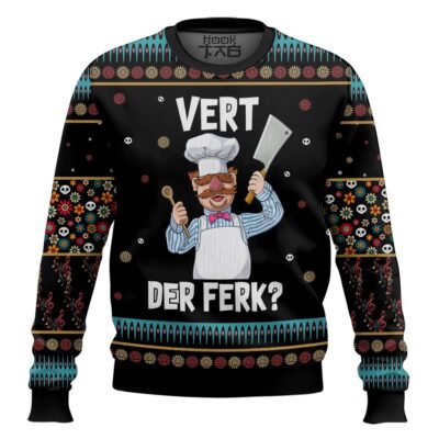 Swedish Chef Vert Der Ferk Ugly Christmas Sweater