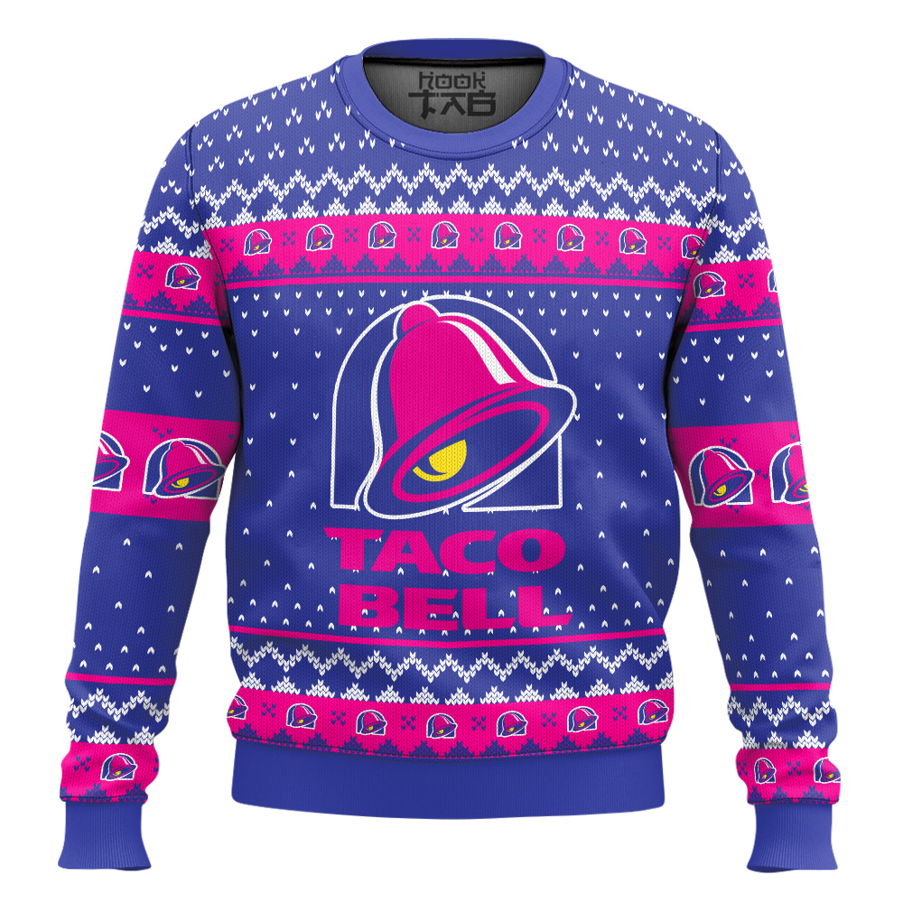 Hooktab Taco Bell Fast Food Ugly Christmas Sweater Hooktab Taco Bell Fast Food Ugly Christmas Sweater