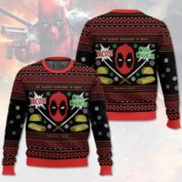 Hooktab Tacos! Chiki-changa! Deadpool Ugly Christmas Sweater