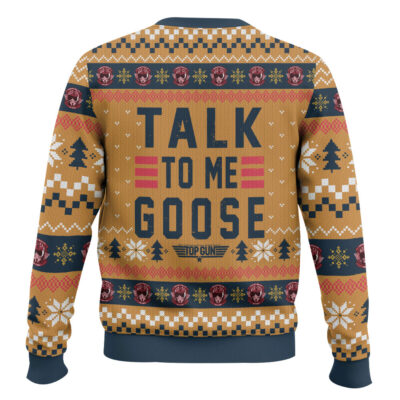 Hooktab Talk To Me Goose Top Gun Ugly Christmas Sweater