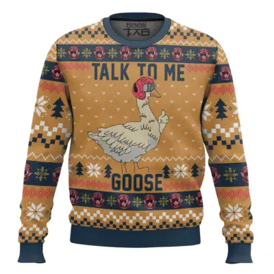 Talk To Me Goose Top Gun Ugly Christmas Sweater