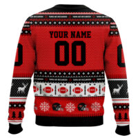 Hooktab Tampa Bay Buccaneers - Custom Name And Number Ugly Sweater