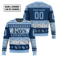 Hooktab Tampa Bay Rays - Custom Name And Number Ugly Sweater
