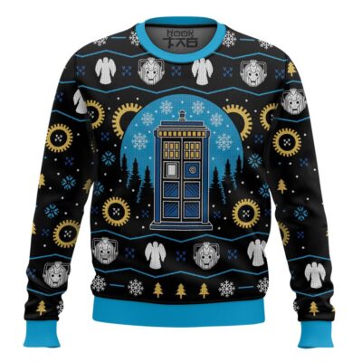 Tardis Doctor Who Ugly Christmas Sweater
