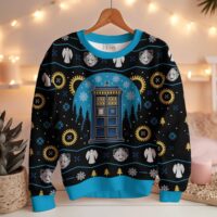 Hooktab Tardis Doctor Who Ugly Christmas Sweater