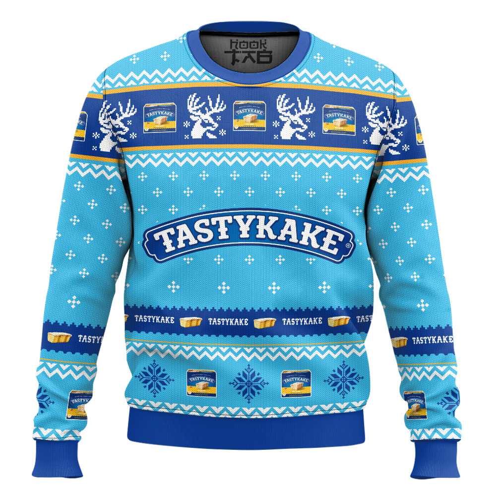 Hooktab Tastykake Ugly Christmas Sweater Hooktab Tastykake Ugly Christmas Sweater