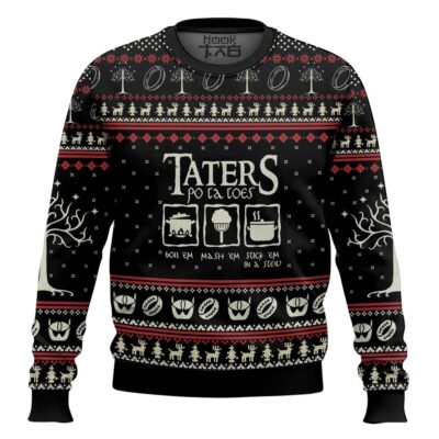 Taters Potatoes Tree Of Gondor The Lord Of The Rings Ugly Christmas Sweater