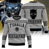 Hooktab T'challa Black Panther Ugly Christmas Sweater