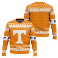Hooktab Tennessee Volunteers - Custom Name And Number Ugly Christmas Sweater