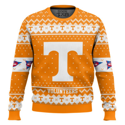 Tennessee Volunteers - Custom Name And Number Ugly Christmas Sweater