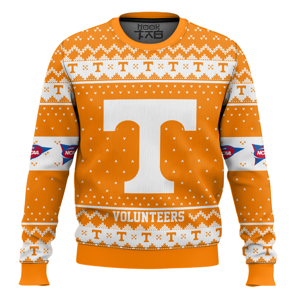 Hooktab Tennessee Volunteers - Custom Name And Number Ugly Christmas Sweater Hooktab Tennessee Volunteers - Custom Name And Number Ugly Christmas Sweater