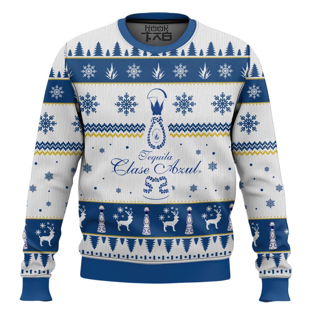 Hooktab Tequila Clase Azul Reposado Ugly Christmas Sweater Hooktab Tequila Clase Azul Reposado Ugly Christmas Sweater