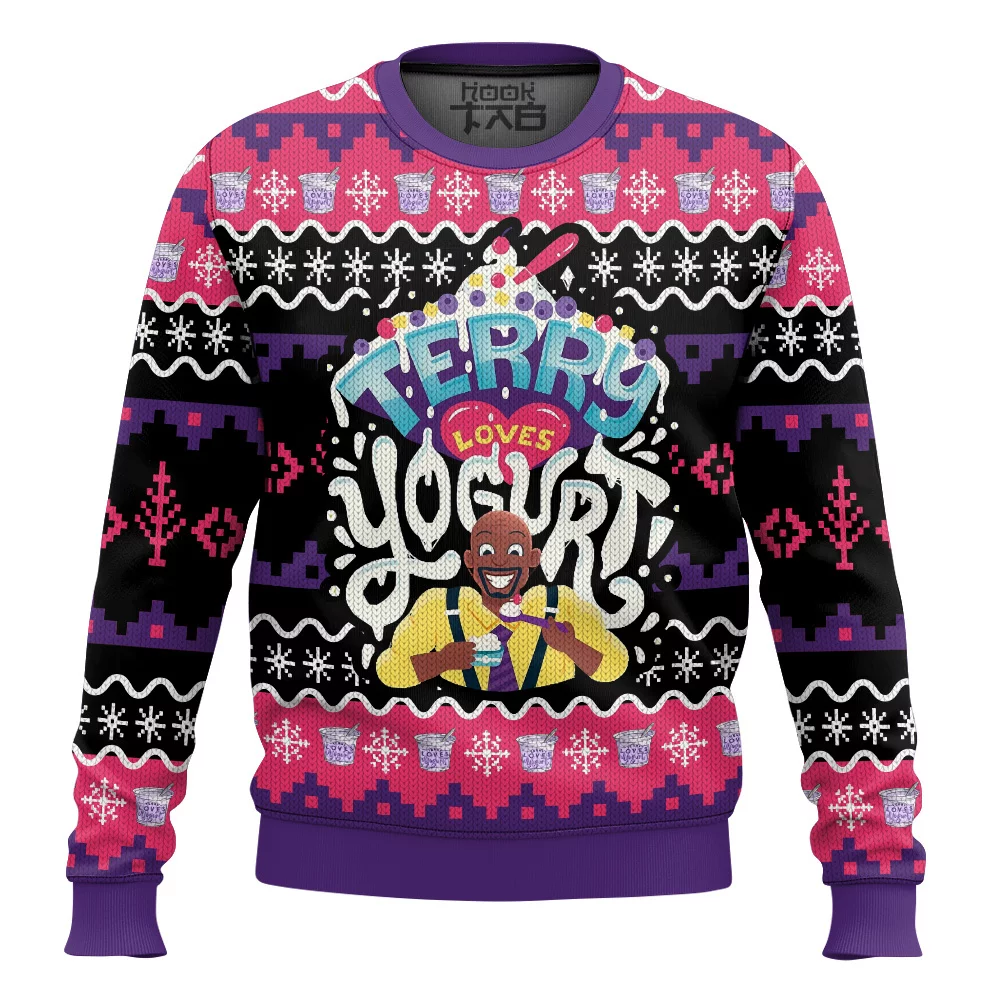Hooktab Terry Jeffords Loves Yogurt Brooklyn Nine-nine Ugly Christmas Sweater Hooktab Terry Jeffords Loves Yogurt Brooklyn Nine-nine Ugly Christmas Sweater