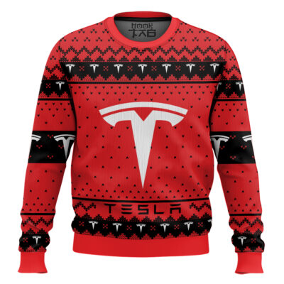 Tesla Ugly Christmas Sweater