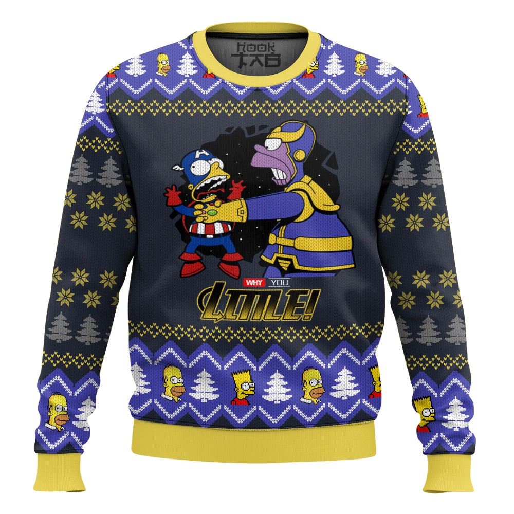 Hooktab Thannos Homer The Simpsons Ugly Christmas Sweater Hooktab Thannos Homer The Simpsons Ugly Christmas Sweater