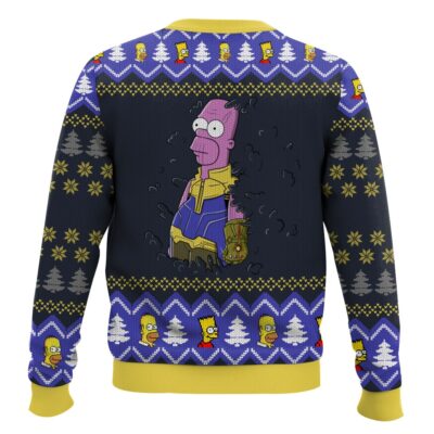 Hooktab Thannos Homer The Simpsons Ugly Christmas Sweater
