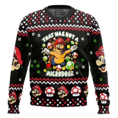 That Was Not A Microdose Super Mario Ugly Christmas Sweater