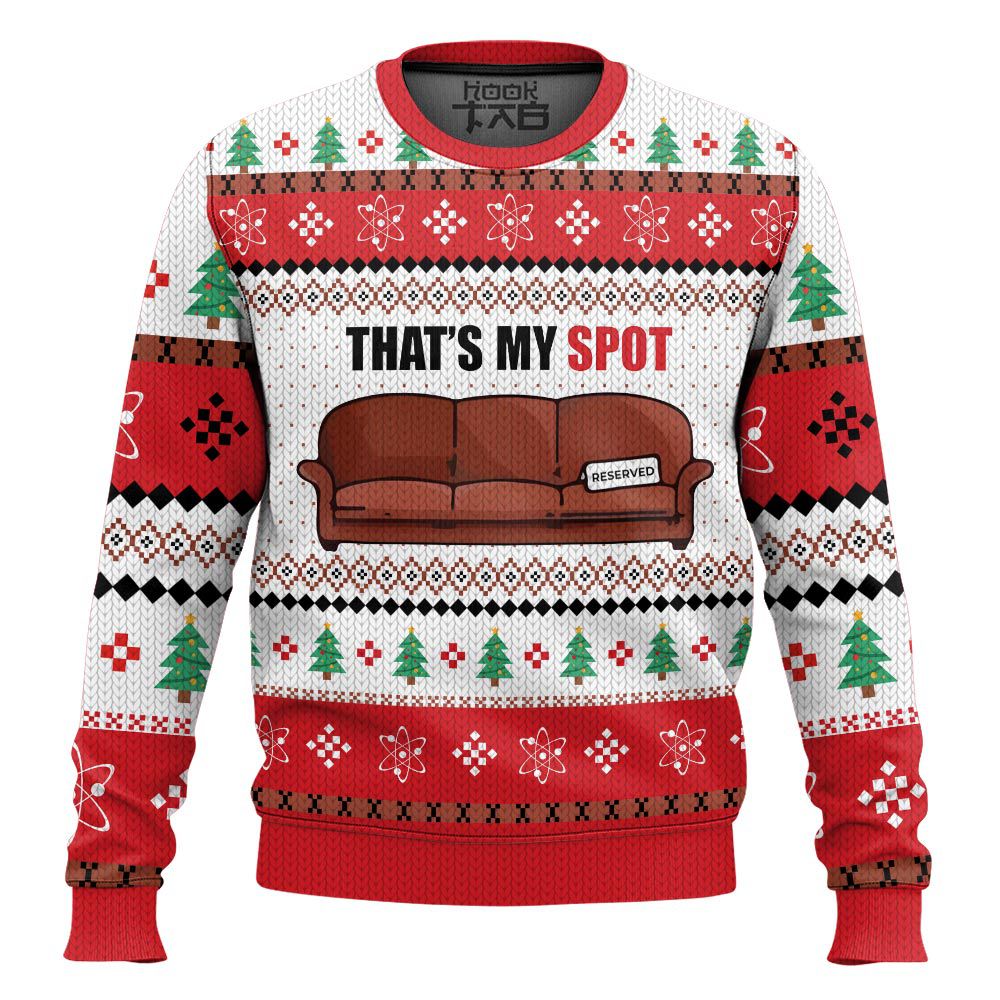 Hooktab That's My Spot Sheldon Cooper The Big Bang Theory Ugly Christmas Sweater Hooktab That's My Spot Sheldon Cooper The Big Bang Theory Ugly Christmas Sweater
