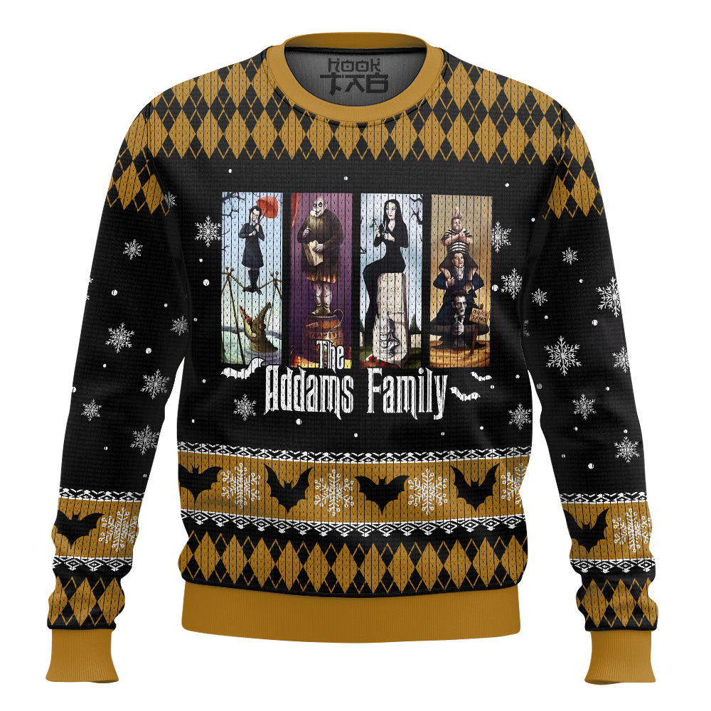 Hooktab The Addams Family Ugly Christmas Sweater Hooktab The Addams Family Ugly Christmas Sweater