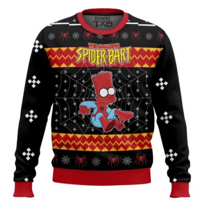 The Amazing Spider-bart The Simpsons Ugly Christmas Sweater