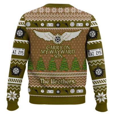 Hooktab The Brothers Supernatural Ugly Christmas Sweater
