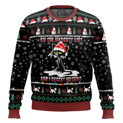 The Cat On The Naughty List Ugly Christmas Sweater